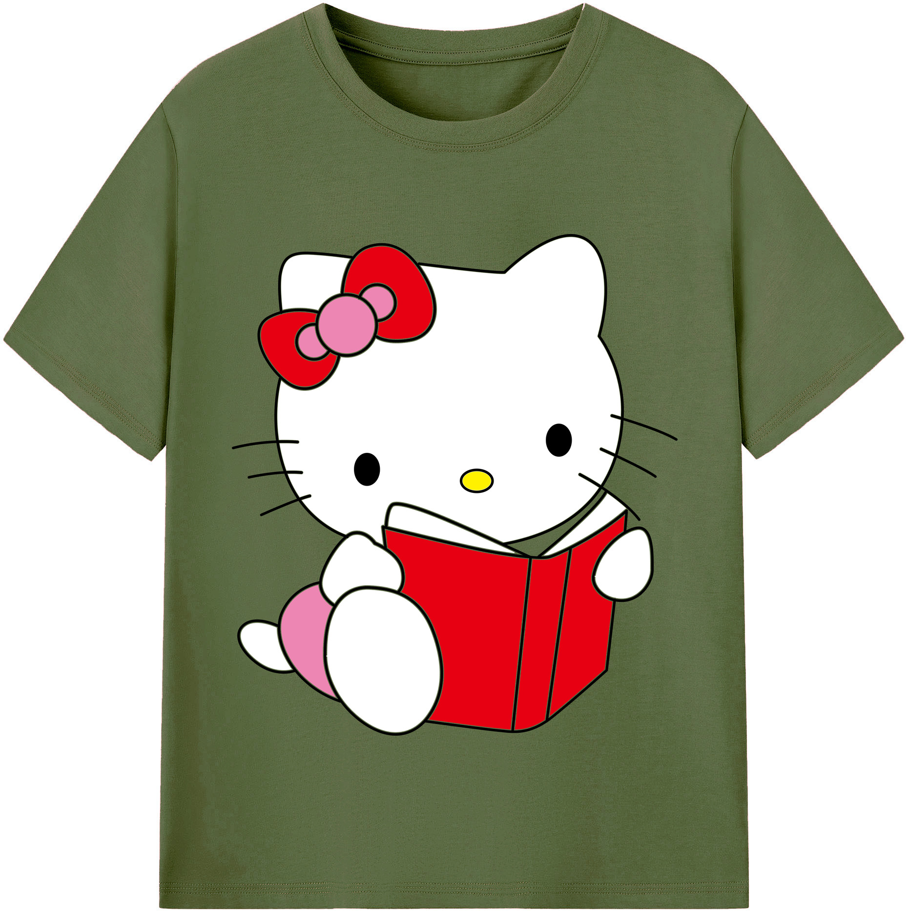 （画像用） Hello Kitty ハローキティ 綿100％半袖Tシャツ（フロントプリント）